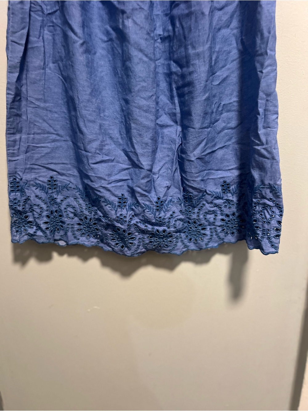 Old Navy Light Blue Off-Shoulder Eyelet Mini Dress size L - Picture 6 of 10